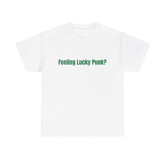 Feeling lucky punk? St Patrick's Day Drinking Tee, Funny Irish Shirt, Unisex Tshirt, Green Shamrock Top, Drunk Patty's Apparel